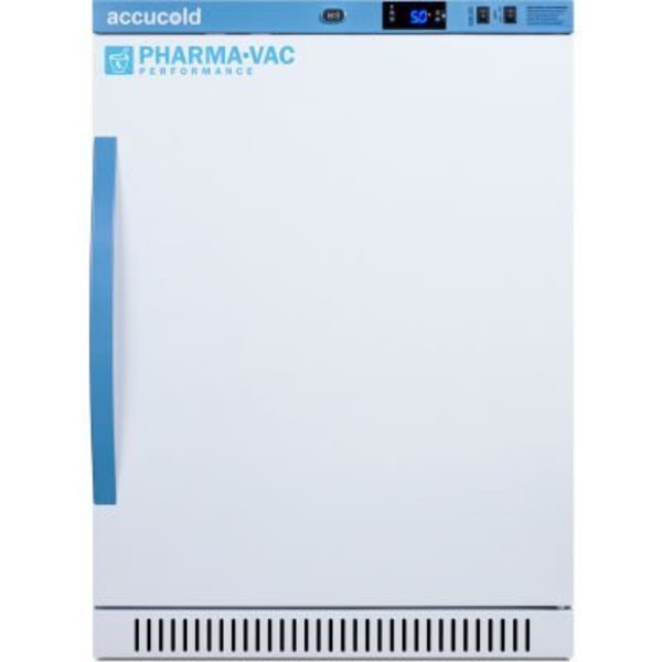 Summit Appliance Div. Accucold ADA Vaccine Refrigerator, 24-3/8"W x 24-3/8 "D x 32.5"H, 6 CuFt, Solid Door, Drawers Shelf ARS6PVDR